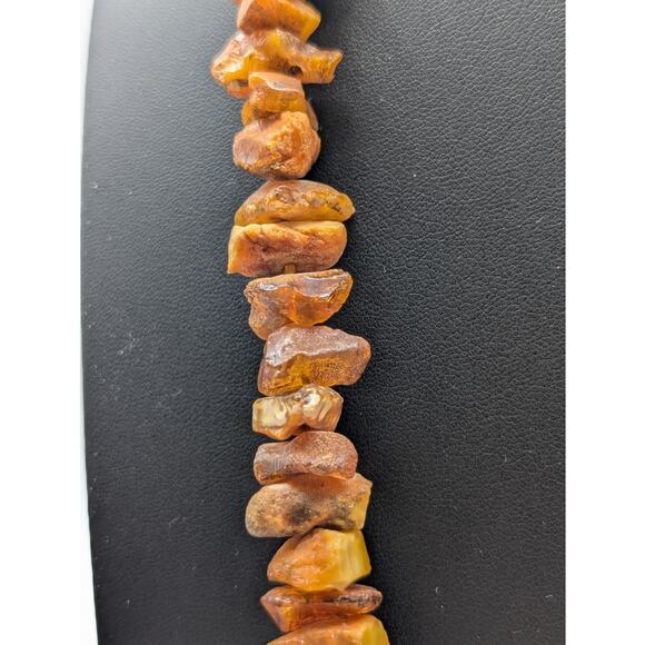 Vintage Chunky Genuine Raw Amber Graduated Nugget 32" Necklace 64.38g - Picture 9 of 10
